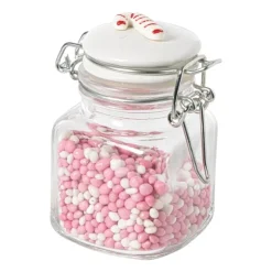 Xenos Mini weckpot kerst - transparant - 90 ml - diverse varianten- Voorraadpotten|Kerstcadeaus