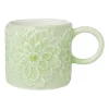 Xenos Mok bloem - groen - 225 ml- Mokken