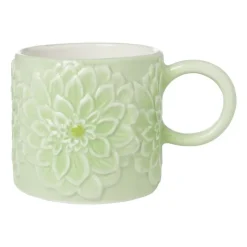 Xenos Mok bloem - groen - 225 ml- Mokken