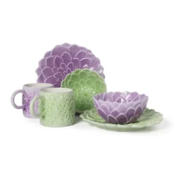 Xenos Mok bloem - groen - 225 ml- Mokken