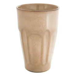 Xenos Mok facet - beige - 360 ml- Mokken