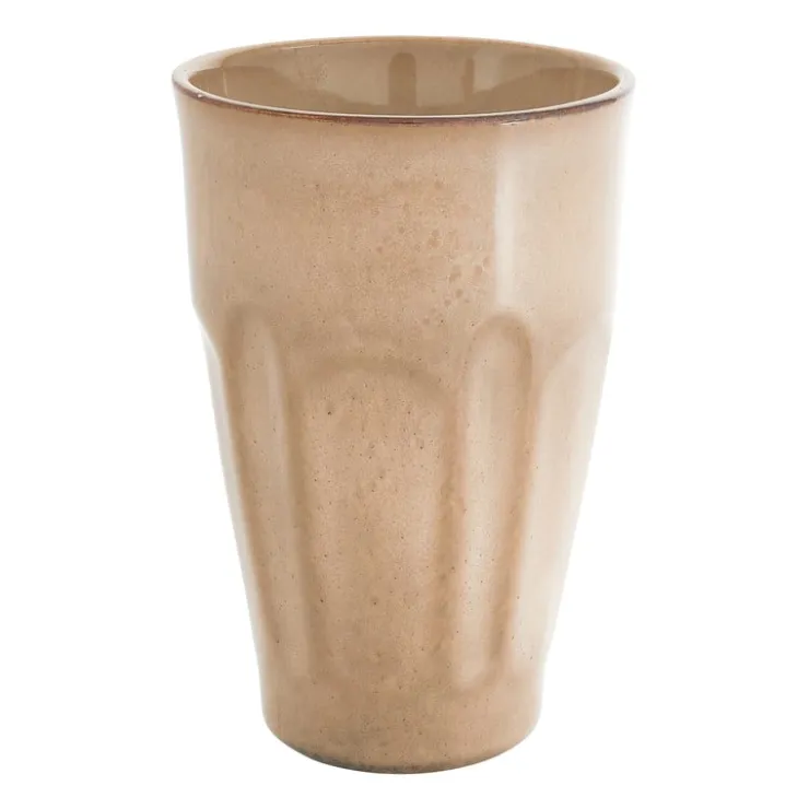 Xenos Mok facet - beige - 360 ml- Mokken