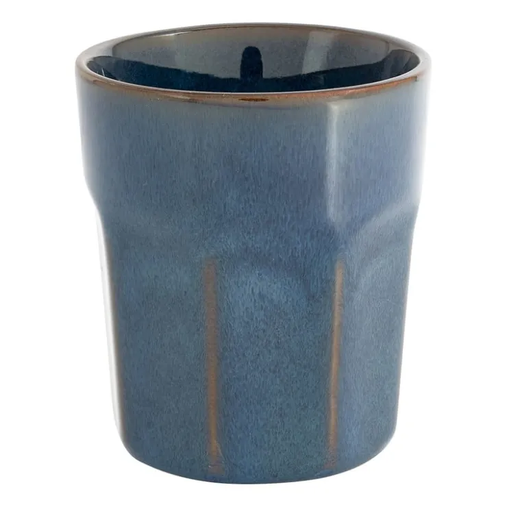 Xenos Mok facet - donkerblauw - 280 ml- Mokken