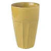 Xenos Mok facet - geel - 360 ml- Mokken
