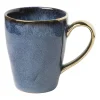 Xenos Mok met gouden oortje - blauw - 250 ml- Mokken