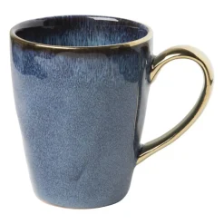 Xenos Mok met gouden oortje - blauw - 250 ml- Mokken