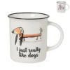 Xenos Mok met hond - wit - 300 ml - diverse varianten- Mokken