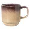Xenos Mok Olivia - bordeauxrood/beige - 270 ml- Mokken