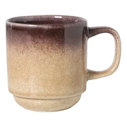 Xenos Mok Olivia - bordeauxrood/beige - 270 ml- Mokken