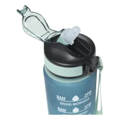 Xenos Motivatie waterfles - groen/blauw - 1 liter- Drinkflessen|Kerstcadeaus