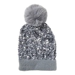 Xenos Muts glitter - grijs- Winterartikelen