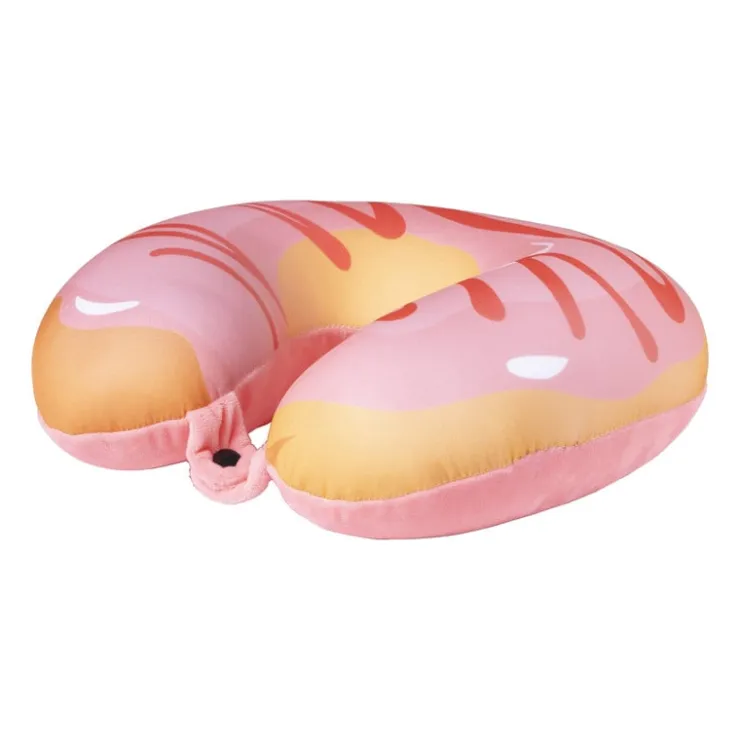Xenos Nekkussen donut - roze- Reiskussens
