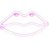 Xenos Neon LED lamp lippen - roze - 15x28x2 cm- Led Lampen
