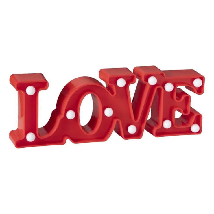 Xenos Neon LED lamp LOVE - rood - 30x10 cm- Led Lampen
