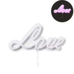 Xenos Neon LED lamp love - roze - 30x15 cm- Kerstcadeaus|Led Lampen