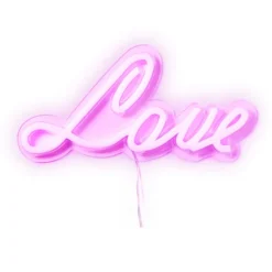 Xenos Neon LED lamp love - roze - 30x15 cm- Kerstcadeaus|Led Lampen