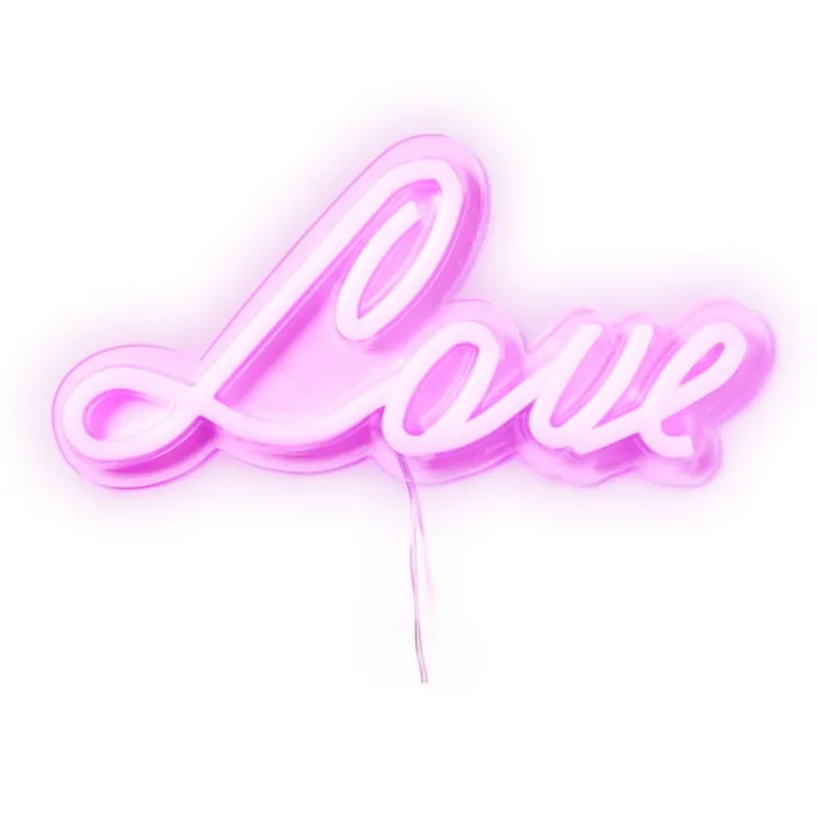Xenos Neon LED lamp love - roze - 30x15 cm- Kerstcadeaus|Led Lampen