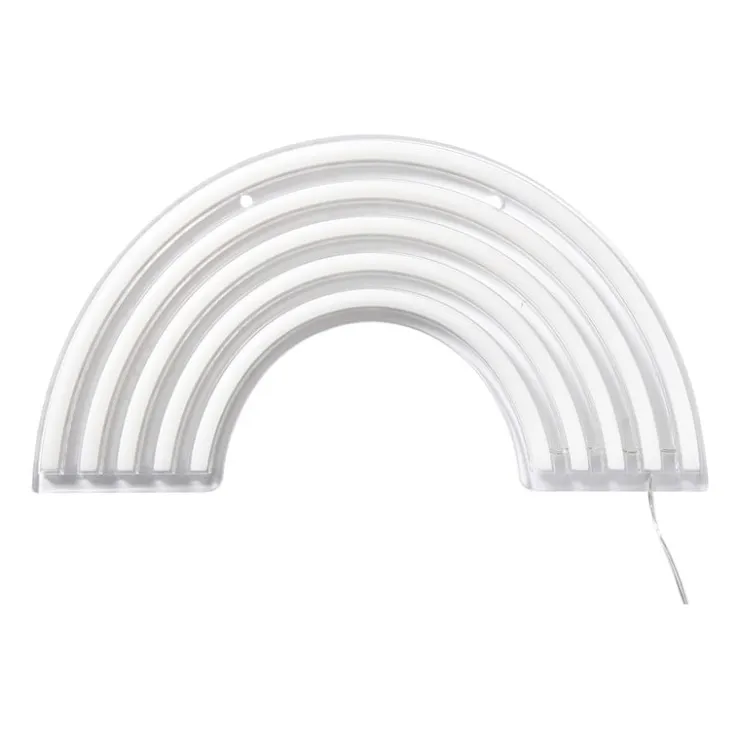 Xenos Neon LED lamp regenboog - multikleur - 30x16 cm- Led Lampen