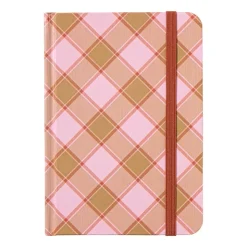 Xenos Notitieboekje - roze - 10.5x14.8 cm- Kerstcadeaus