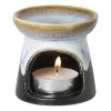 Xenos Oliebrander reactive glaze - blauw - ø8x8 cm- Oliebranders