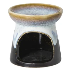 Xenos Oliebrander reactive glaze - blauw - ø8x8 cm- Oliebranders