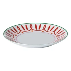 Xenos Ontbijtbord holly jolly - rood - ø20.6x2.5 cm- Borden