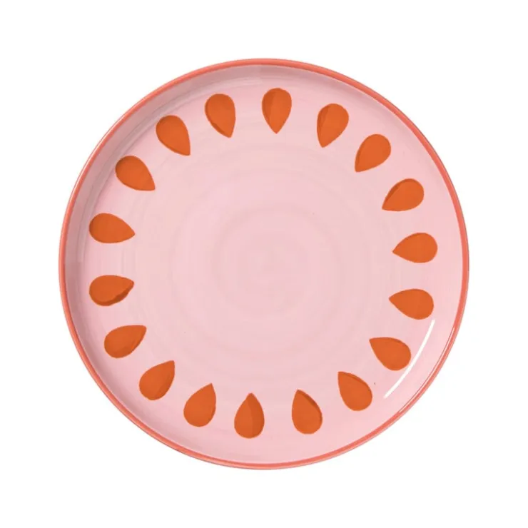 Xenos Ontbijtbord jolie - roze - ø21x2.1 cm- Borden|Kerstservies