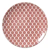 Xenos Ontbijtbord Mirna bloem - rood/wit - ø22x2 cm- Borden