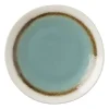 Xenos Ontbijtbord Roots - turquoise - ø22x2.5 cm- Borden