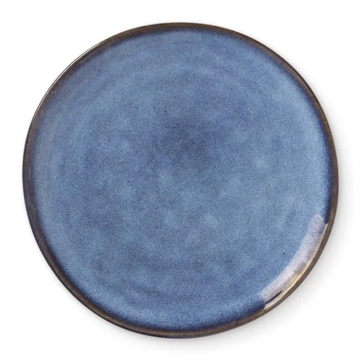 Xenos Ontbijtbord Toscane - donkerblauw - ø20.5 cm- Borden