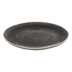 Xenos Ontbijtbord Toscane - zwart - ø20.5 cm- Borden