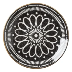 Xenos Ontbijtbord Yara - zwart - ⌀21.2 cm- Borden