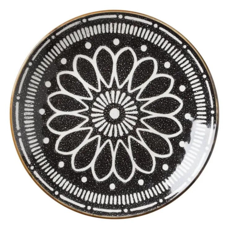 Xenos Ontbijtbord Yara - zwart - ⌀21.2 cm- Borden