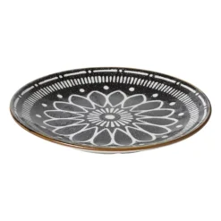 Xenos Ontbijtbord Yara - zwart - ⌀21.2 cm- Borden