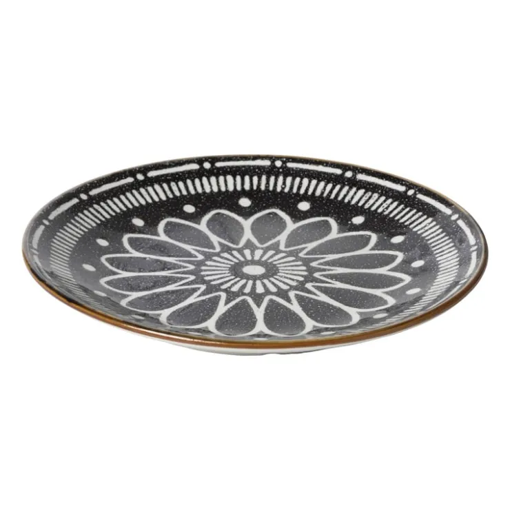 Xenos Ontbijtbord Yara - zwart - ⌀21.2 cm- Borden