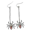 Xenos Oorbellen spin - zwart- Verkleedaccessoires