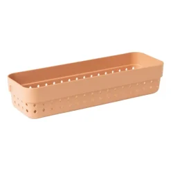 Xenos Opbergbakje M - oranje - 23.8x7.8x5 cm- Opbergbakken