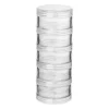 Xenos Opbergbakjes rond - 5 stuks - 5x5x12.8 cm- Doosjes|Sieraden Opbergen