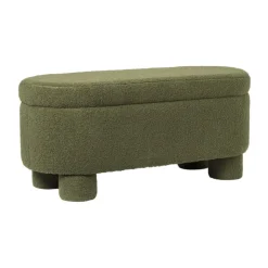 Xenos Opbergbank teddy dodo - groen - 43x100x42 cm- Bankjes
