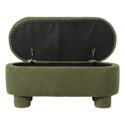 Xenos Opbergbank teddy dodo - groen - 43x100x42 cm- Bankjes