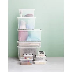 Xenos Opbergbox plat - 9 liter - 40x29x11 cm- Opbergboxen