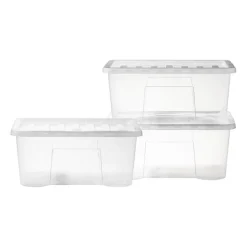 Xenos Opbergbox Quasar - set van 3 - 50 liter- Opbergboxen