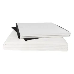 Xenos Opbergbox teddy rib vierkant - wit - 38x38x38 cm- Opbergboxen
