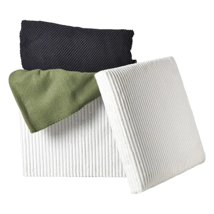 Xenos Opbergbox teddy rib vierkant - wit - 38x38x38 cm- Opbergboxen