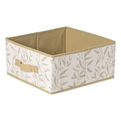 Xenos Opbergdoos leafs - bruin/beige - 15x30x30 cm- Opbergboxen