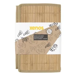 Xenos Opbergmand met deksel klein - bamboe - 18x28x17 cm- Opbergboxen|Manden