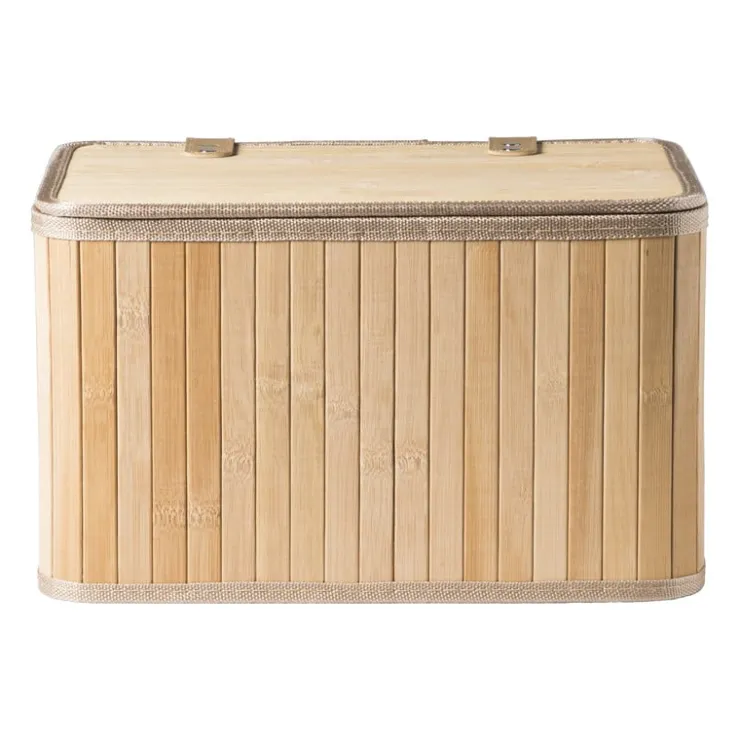 Xenos Opbergmand met deksel Oscar - 20x23x33 cm - naturel- Manden|Manden
