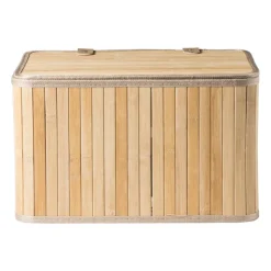 Xenos Opbergmand met deksel Oscar - 22x26x36 cm - naturel- Manden|Manden