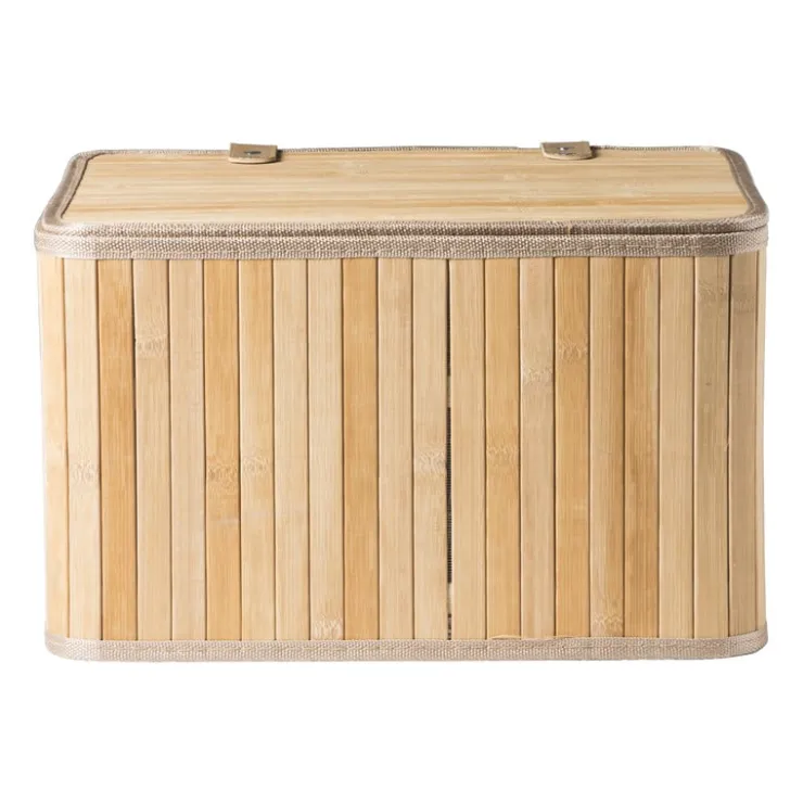 Xenos Opbergmand met deksel Oscar - 22x26x36 cm - naturel- Manden|Manden