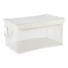 Xenos Opbergmand met handvatten - wit - 30x47x25 cm- Opbergbakken|Opbergboxen